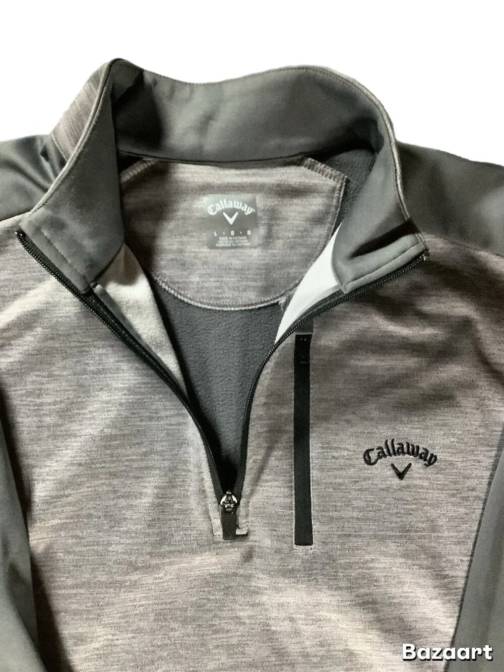 Callaway Men's 1/4 Zip Pullover Golf Shirt Gray Performance Size L (286)